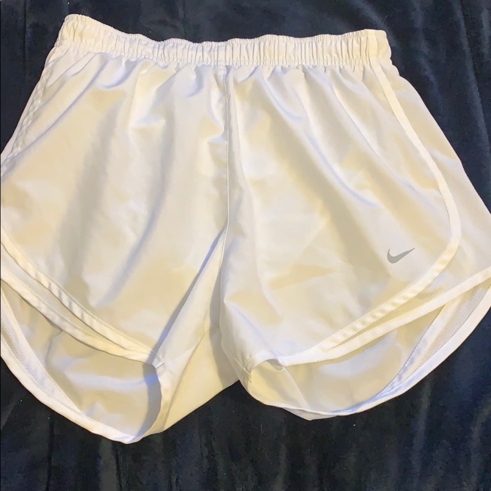 White nike running shorts never worn